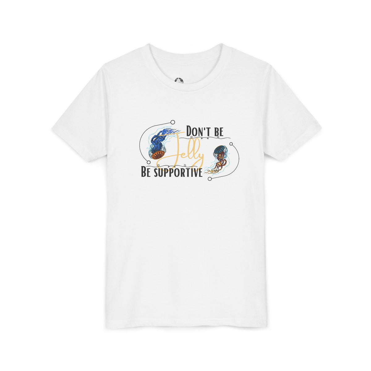 Don’t Be Jelly Be Supportive Youth Tee | Cute Mermaid Illustration