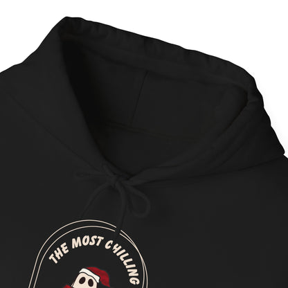 Stay Cozy this Winter with our Retro Ghost Unisex Heavy Blend Hooded Sweatshirt - Plush, Soft, and Warm with Holiday Spirit