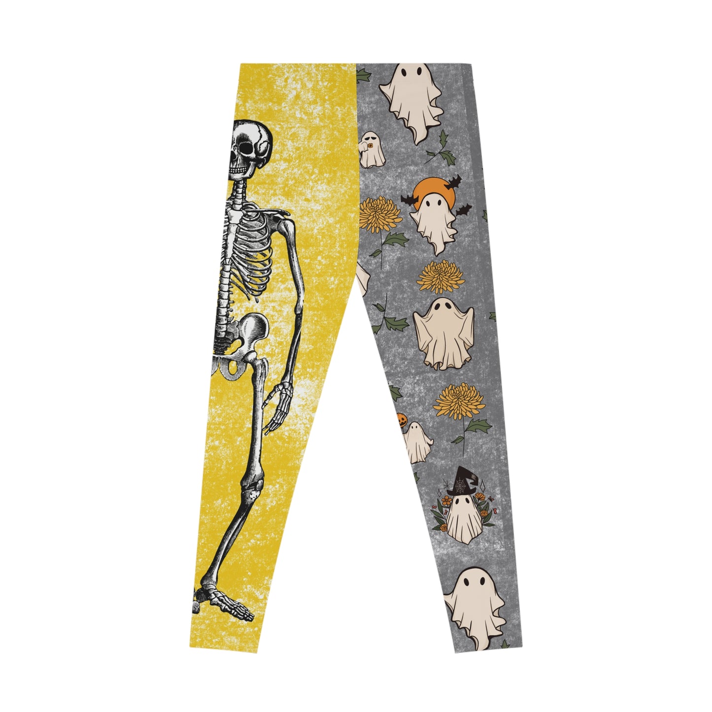Skeleton retro ghost Stretchy Leggings (AOP)