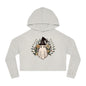 Upgrade Your Daily Style with our Retro Ghost Womens Cropped Hooded Sweatshirt - Trendy and Soft