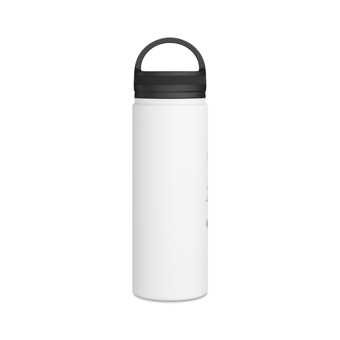 Floral Skull Illustration Stainless Steel Water Bottle | Handle Lid