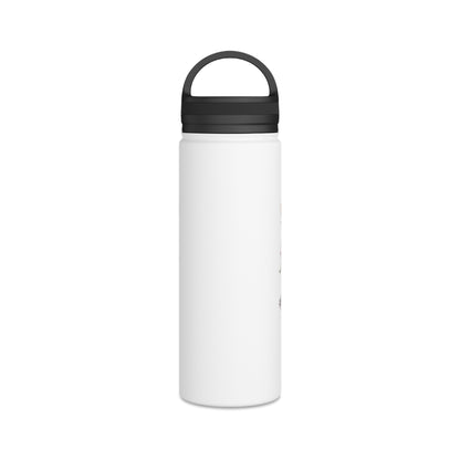 Floral Skull Illustration Stainless Steel Water Bottle | Handle Lid
