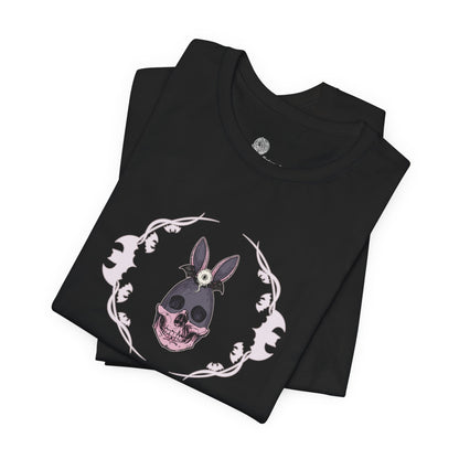 Donkey Skull Illustration Tee | Floral Frame, Gothic Animal Art