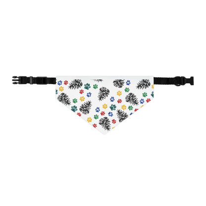 Playful Pine Cones and Paw Prints Pet Bandana Collar for Dogs and Cats- Sublimation Printable, Machine Washable