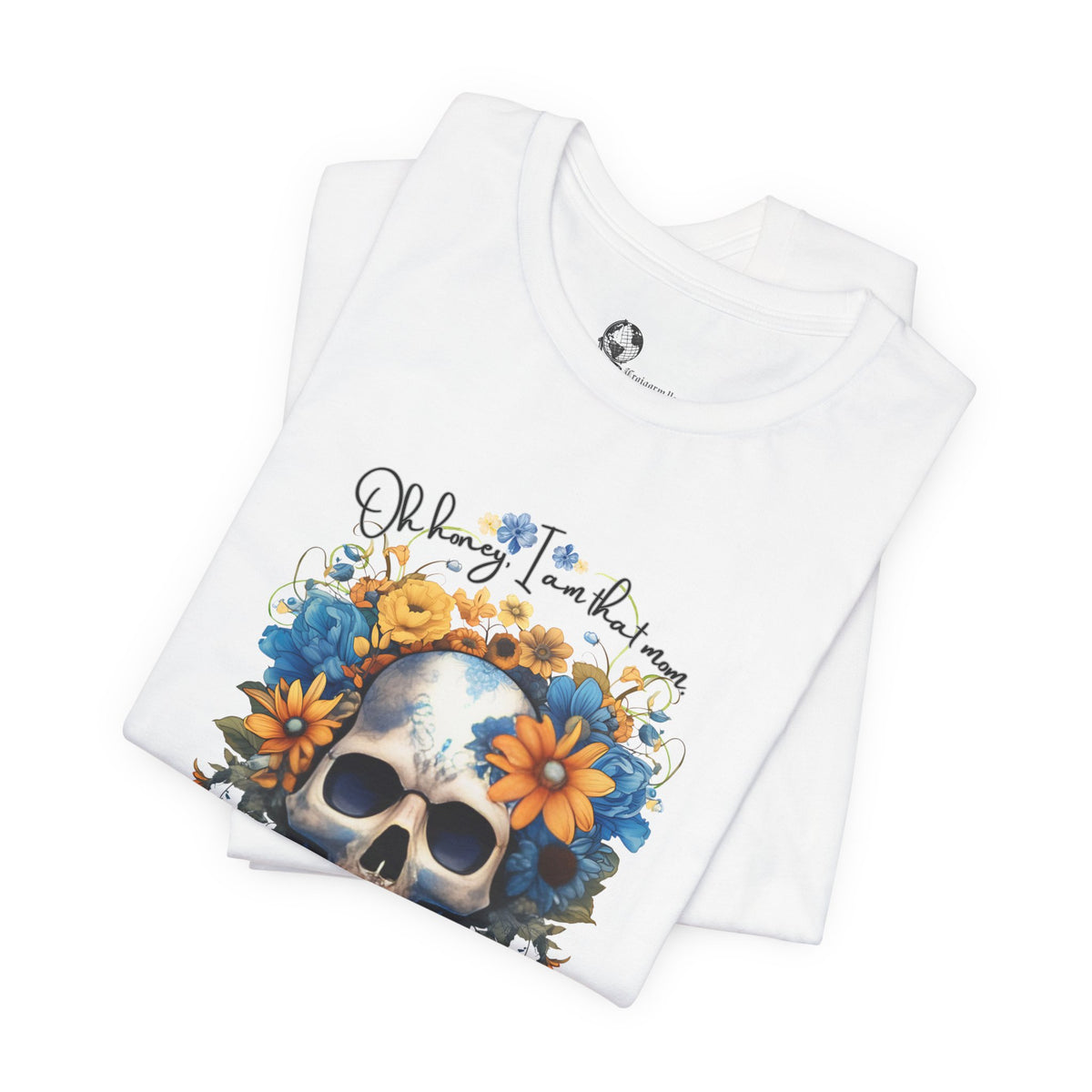 Floral Skull Tee | Sunflower Skull Graphic Shirt