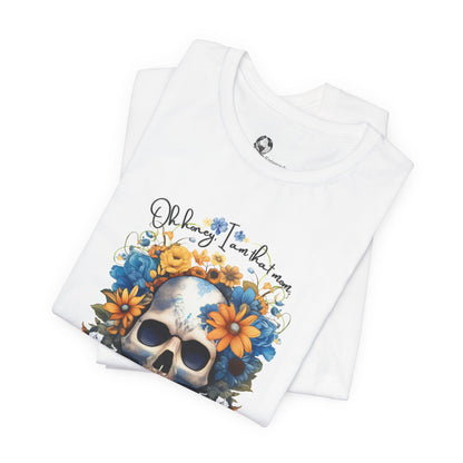 Floral Skull Tee | Sunflower Skull Graphic Shirt