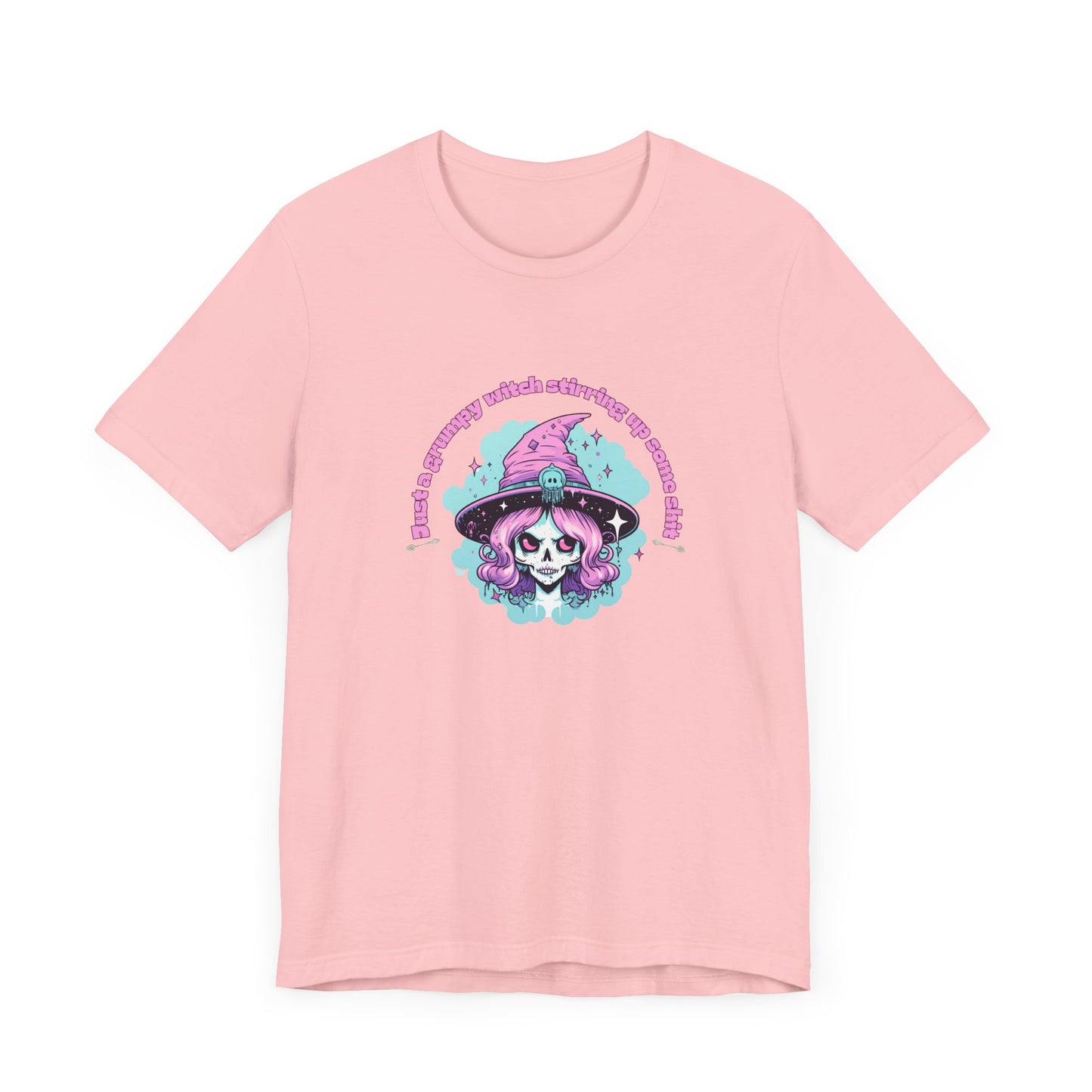 Lovable Grumpy Witch Tee - Comfy Short Sleeve Pastel Shirt