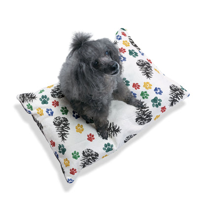 Paw-some Pinecone Print Pet Bed - Soft and Stylish - CroiGormLLC