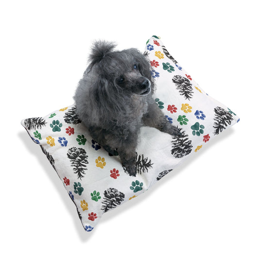 Paw-some Pinecone Print Pet Bed - Soft and Stylish - CroiGormLLC
