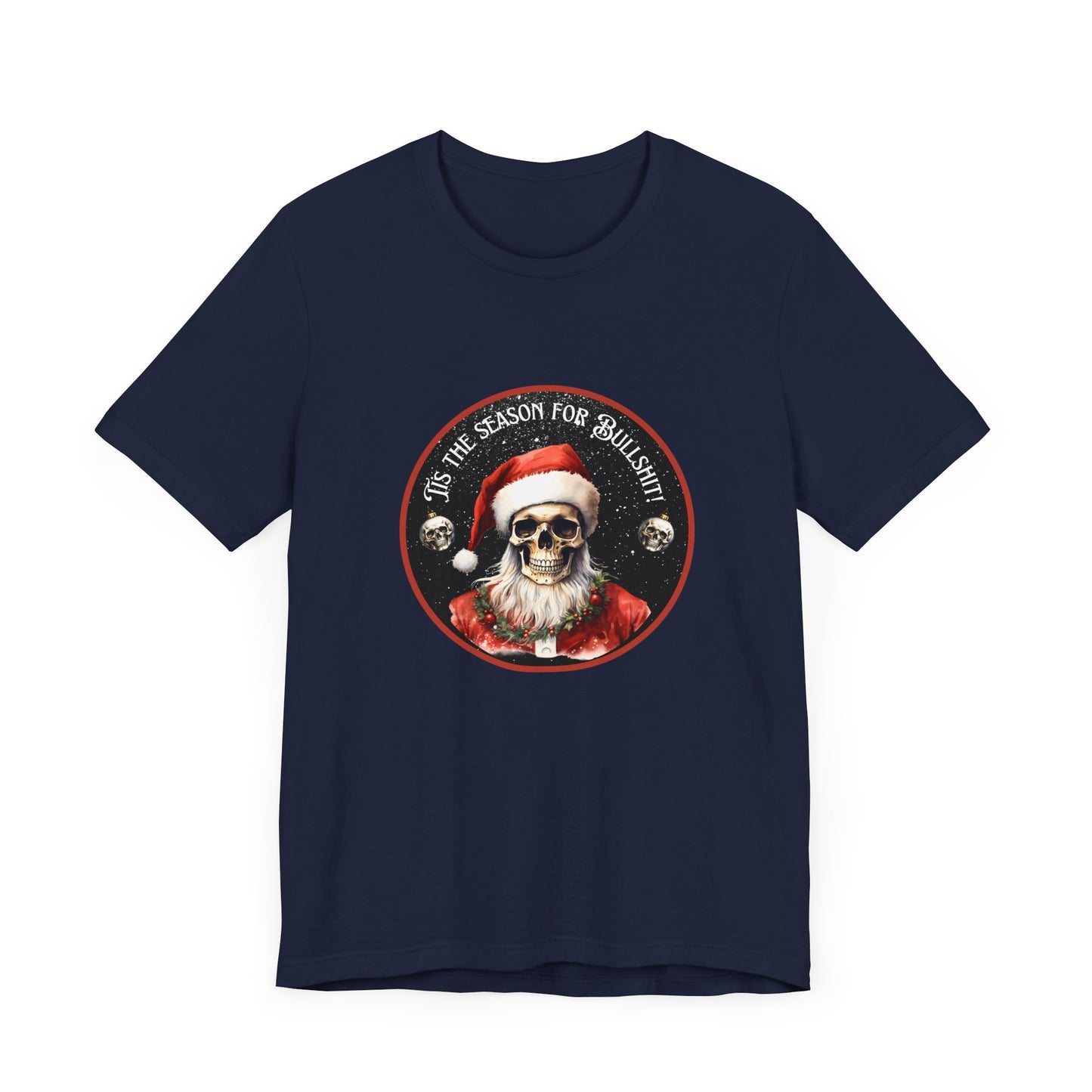 Skull Christmas Tee: Soft Cotton Unisex Shirt - Snowfall Season Style