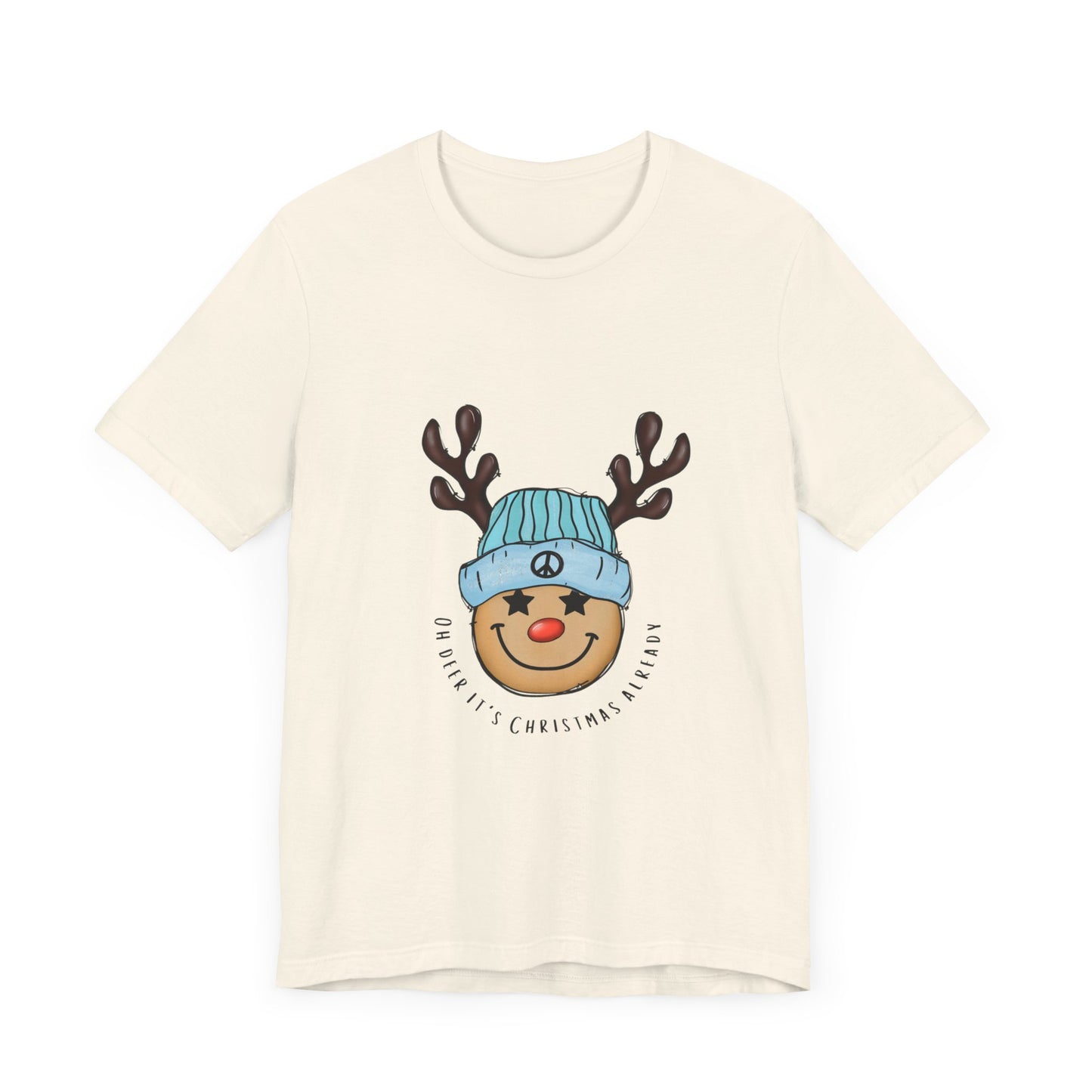 Festive Christmas Deer Design Women's Relaxed T-Shirt - Cozy and Stylish Holiday Tee