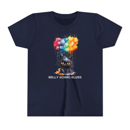 Cat Blues Youth Short Sleeve Tee: A Purr-fect Addition to Your Kid's Wardrobe!