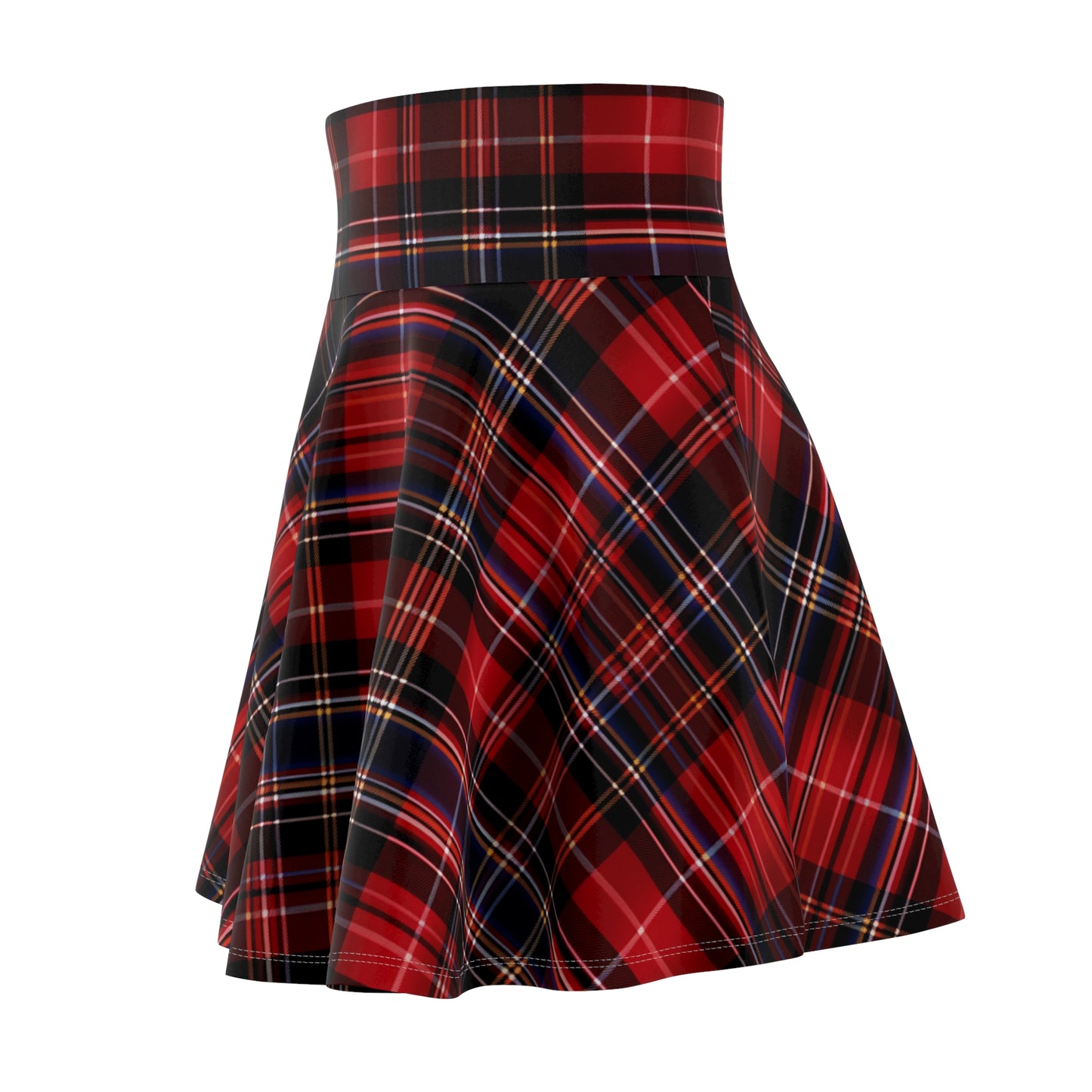 Elegant Tartan Women's Skater Skirt - Handcrafted in the USA