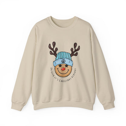 Oh Deer, It's Christmas Already! Unisex Heavy Blend Crewneck Sweatshirt - Cozy Holiday Comfort