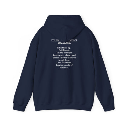 Black Heraldic Eagle crest Hoodie | Inspirational back text hoodie