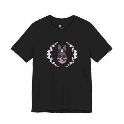 Donkey Skull Illustration Tee | Floral Frame, Gothic Animal Art