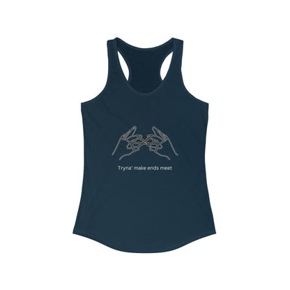 Whimsical Cat's Cradle Racerback Tank - Lightweight and Fun