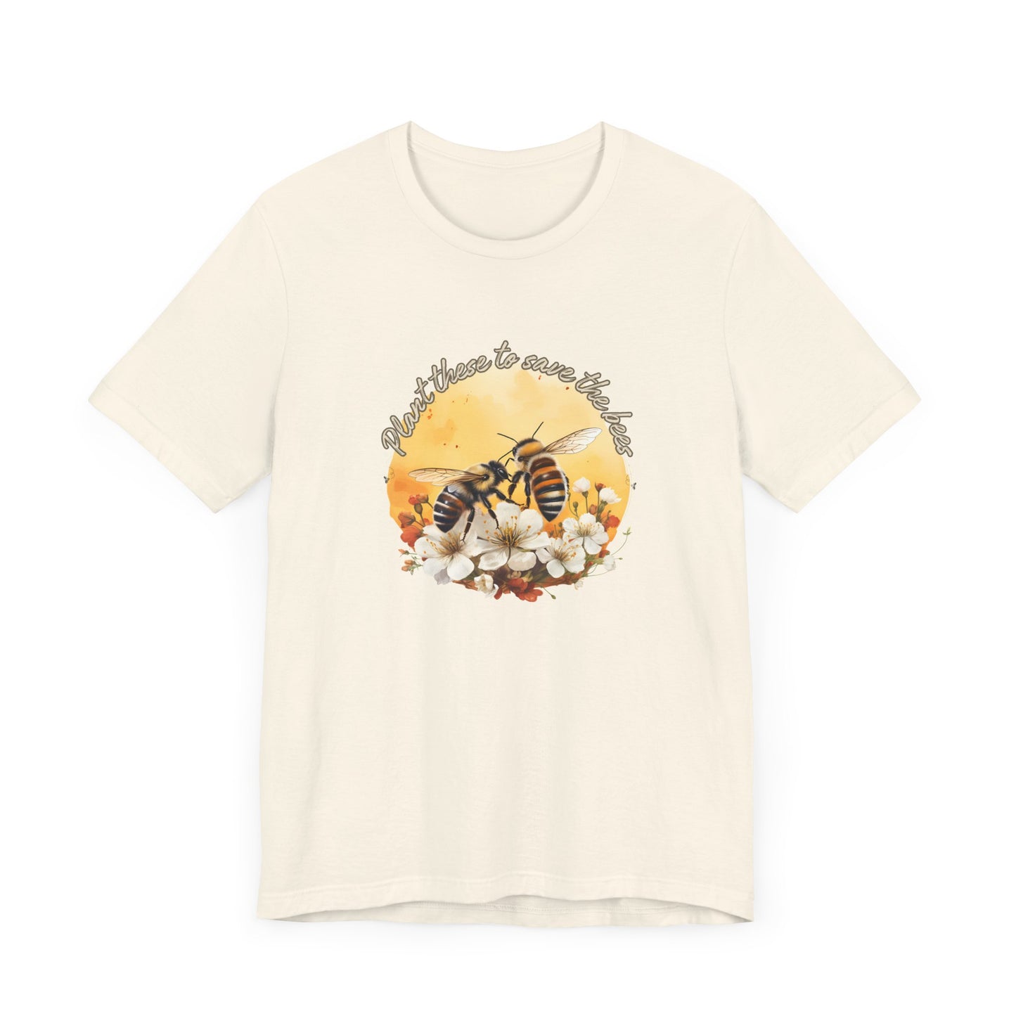 Save the Bees & Elevate Your Style - Eco-friendly Unisex Tee with Floral Design