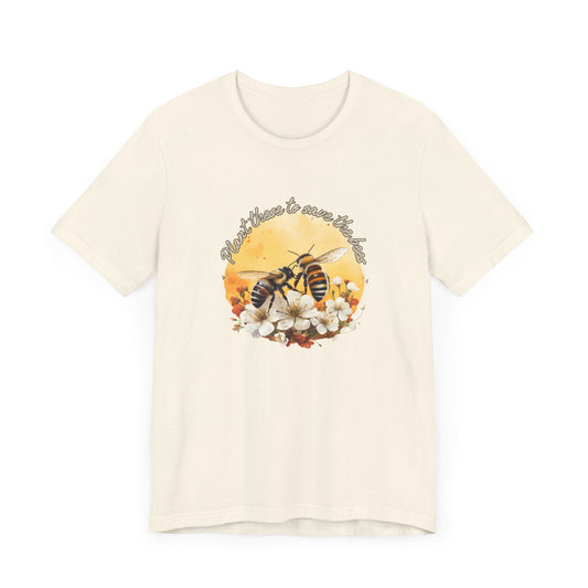 Save the Bees & Elevate Your Style - Eco-friendly Unisex Tee with Floral Design