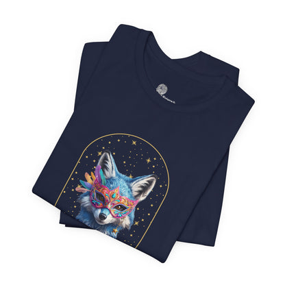 Colorful Fox Portrait Feeling Kinda Shady Tee | Animal Graphic Shirt