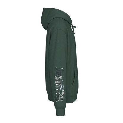 Skull Sunglasses Hoodie — Retro Pompadour Skull Pullover