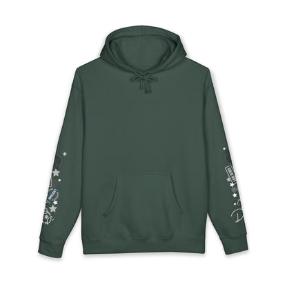 Skull Sunglasses Hoodie — Retro Pompadour Skull Pullover