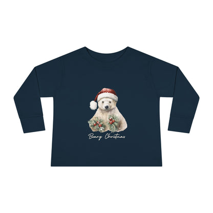 Get Festive for the Holidays with our Polar Bear Beary Christmas Long Sleeve Shirt - Great Gift for Kids