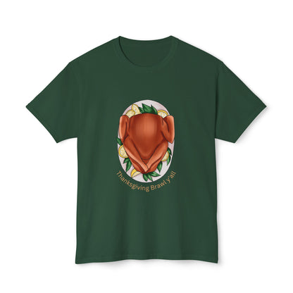 Thanksgiving Brawl Y'all Unisex Relaxed Turkey T-Shirt - Soft and Comfortable Tee for Effortless Style