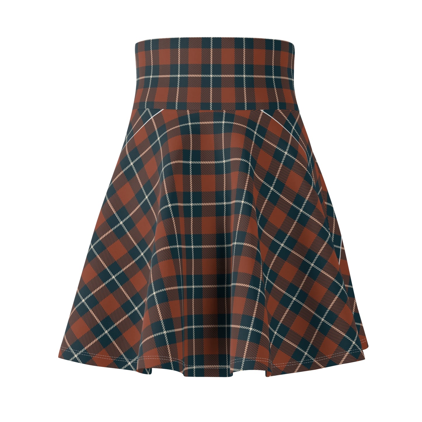 Elegant and Comfortable Maple Leaf Tartan Skater Skirt - Handcrafted by Croi Gorm LLC