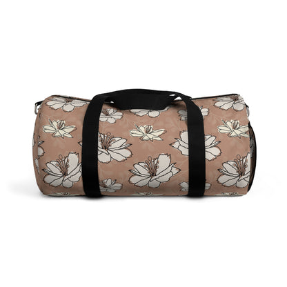 Pink Lily Floral Duffle Bag