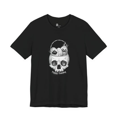 Skull with Nesting Birds T-Shirt | Gothic Illustration tee