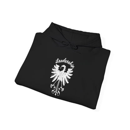 Black Heraldic Eagle crest Hoodie | Inspirational back text hoodie
