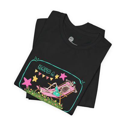 Have a Nice Day Lounge Chair Illustration T-Shirt | Retro Summer Stars