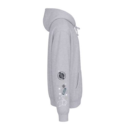 Skull Sunglasses Hoodie — Retro Pompadour Skull Pullover