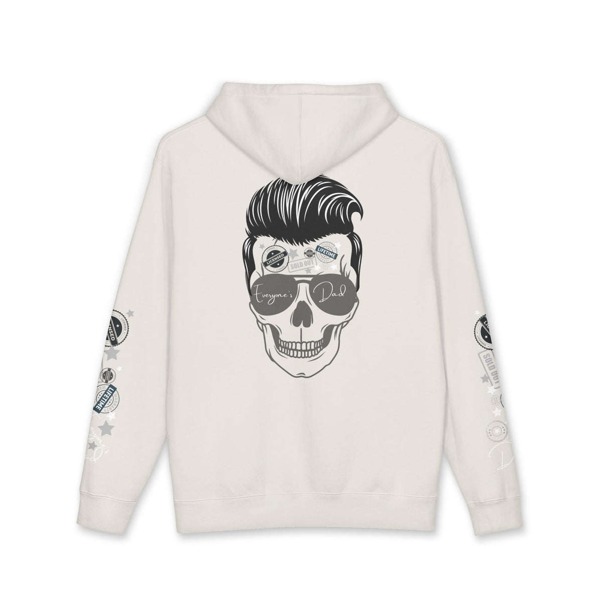 Skull Sunglasses Hoodie — Retro Pompadour Skull Pullover
