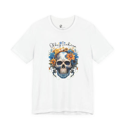 Floral Skull Tee | Sunflower Skull Graphic Shirt