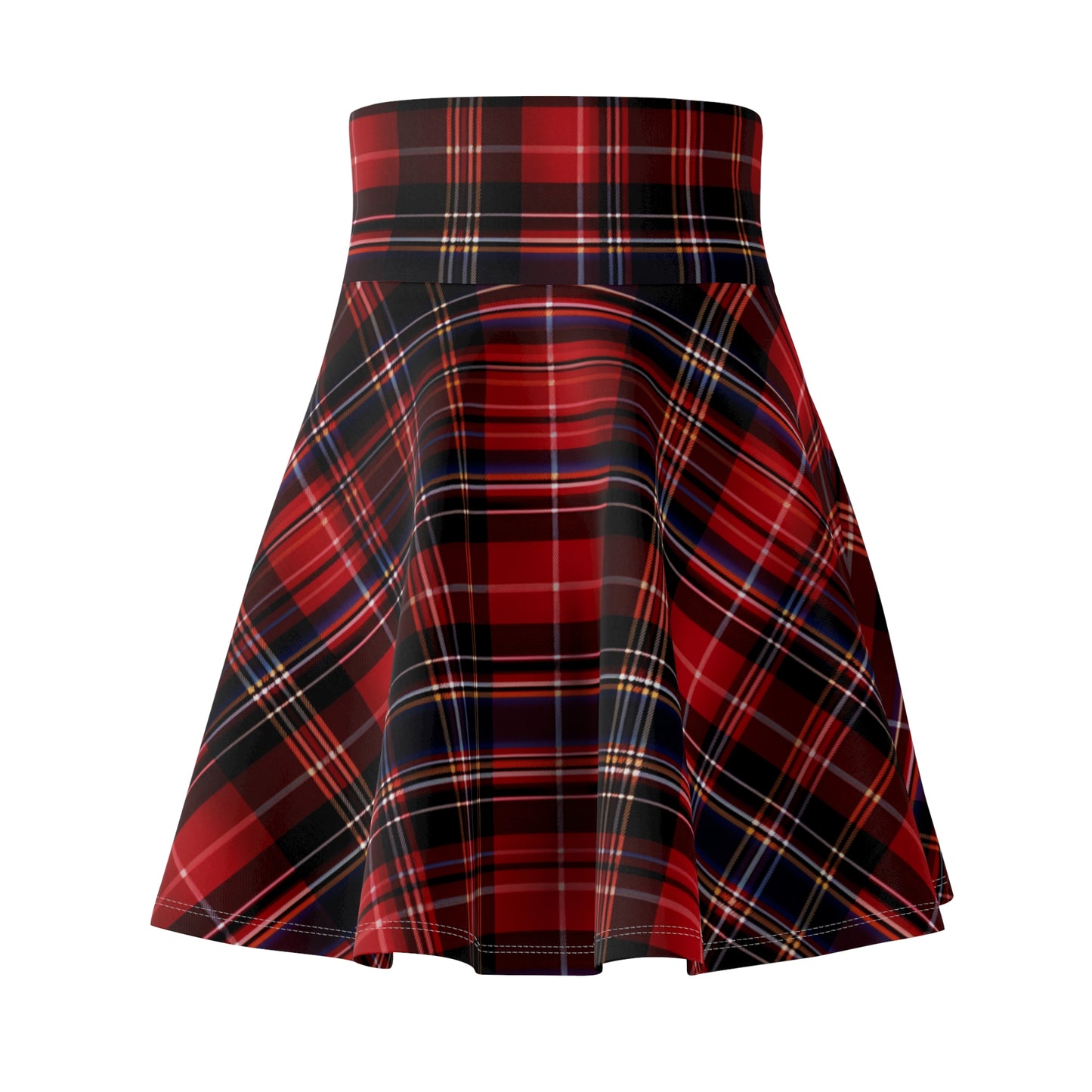 Elegant Tartan Women's Skater Skirt - Handcrafted in the USA