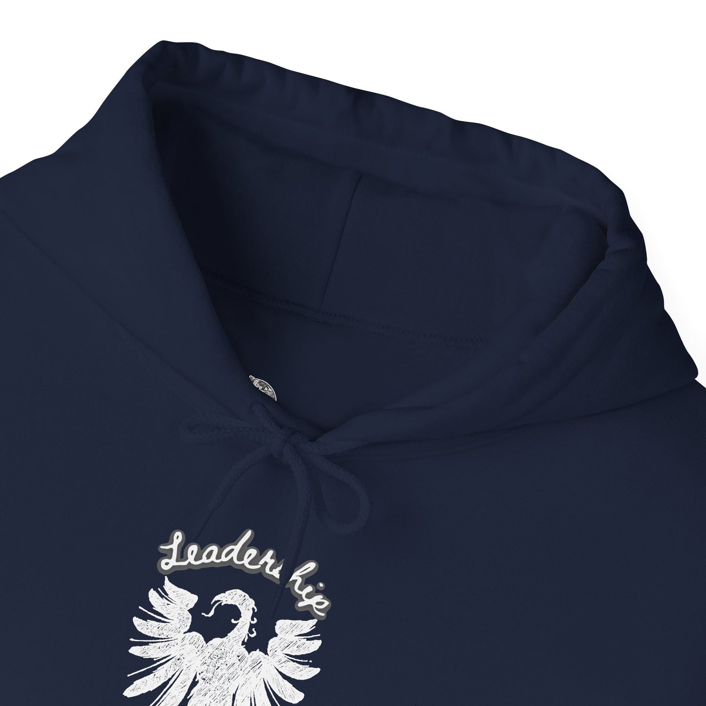 Black Heraldic Eagle crest Hoodie | Inspirational back text hoodie