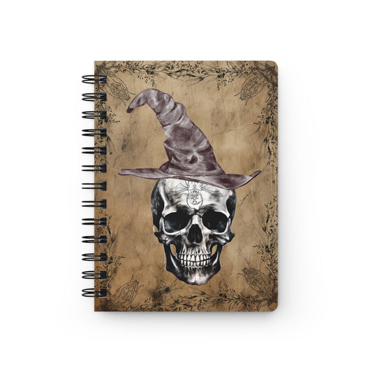 Capture your Witchy Thoughts with our Enchanting Black Hat Witch Spiral Notebook