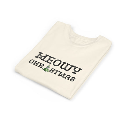 Kids Meowy Christmas Tee - Lightweight and Soft for All-day Comfort