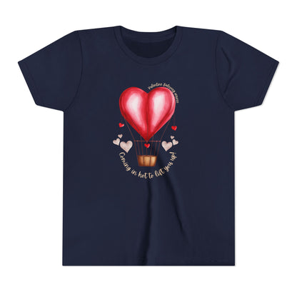Valentine's Day Hot Air Balloon Youth Tee - Short Sleeve