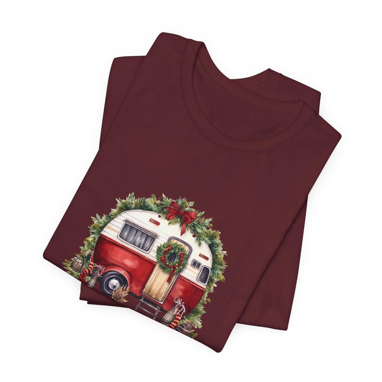 Holiday Camping Shirt - Festive Camper Gift - Soft Cotton Tee for Outdoor Lovers