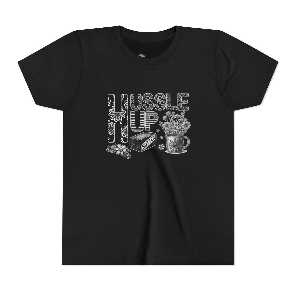 Youth Tee — Hussle Up: Cute Baking & Tea Kid’s Shirt