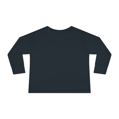 Whimsical Christmas Cat Toddler Long Sleeve Tee - A Festive Tangle of Fun!