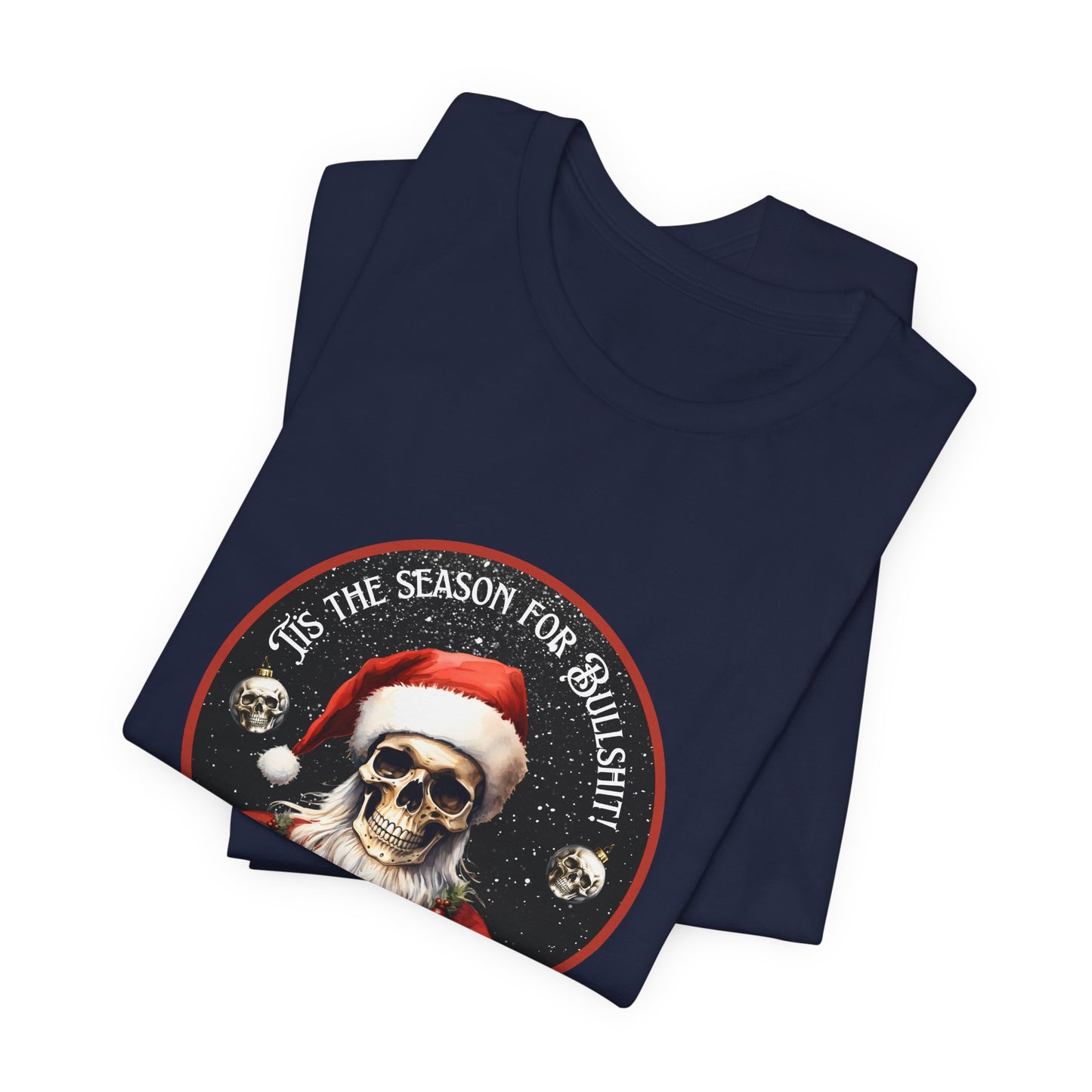 Skull Christmas Tee: Soft Cotton Unisex Shirt - Snowfall Season Style