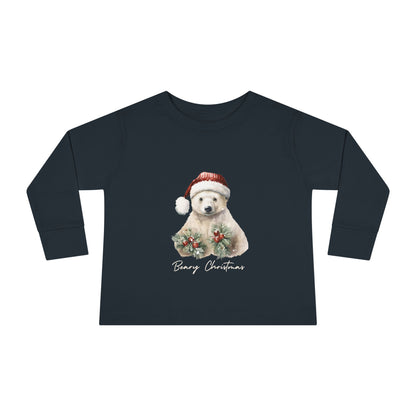 Get Festive for the Holidays with our Polar Bear Beary Christmas Long Sleeve Shirt - Great Gift for Kids