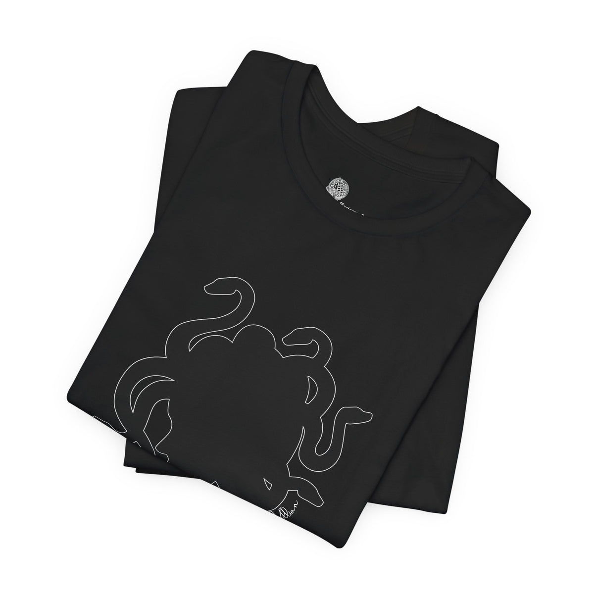 Medusa Silhouette T-Shirt | Mythology Snake Hair Tee