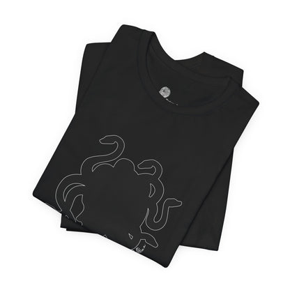 Medusa Silhouette T-Shirt | Mythology Snake Hair Tee