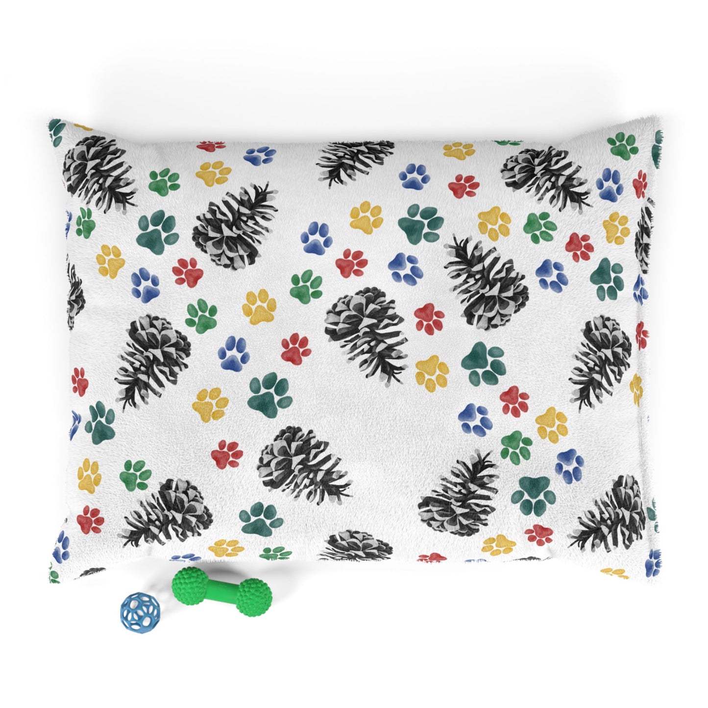 Paw-some Pinecone Print Pet Bed - Soft and Stylish - CroiGormLLC