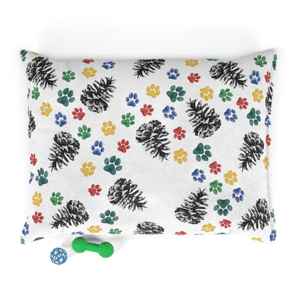 Paw-some Pinecone Print Pet Bed - Soft and Stylish - CroiGormLLC